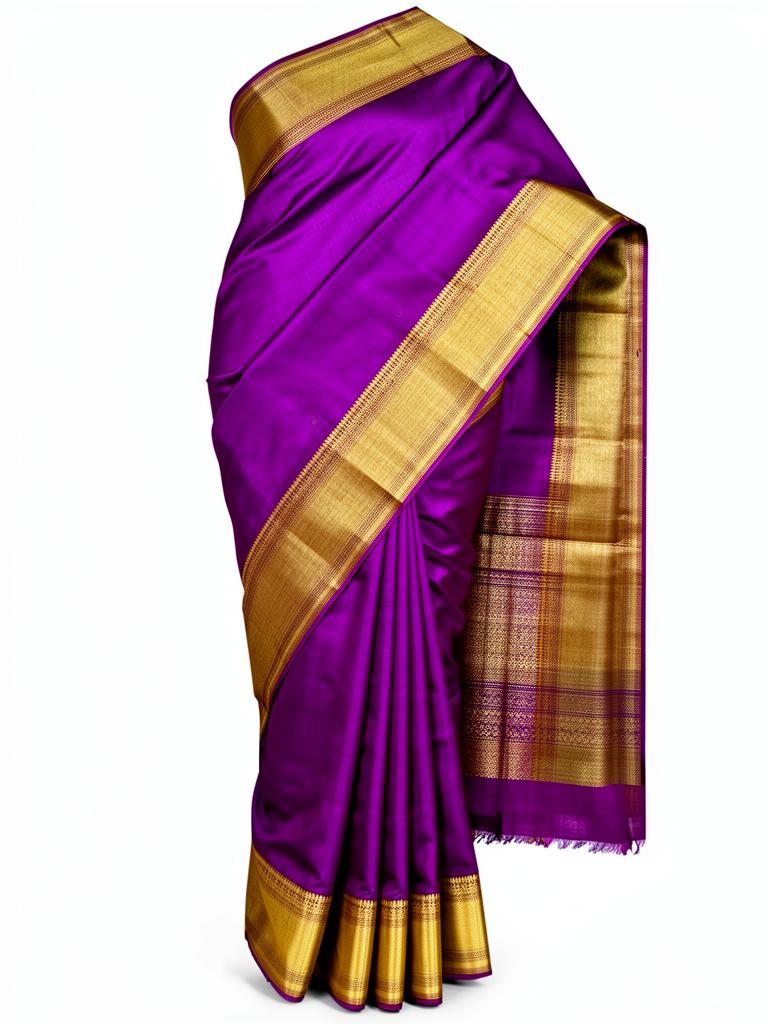 Royal Purple Pattu Silk Saree