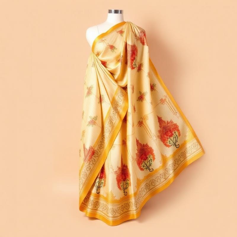 Tussar Silk Madhubani Art Saree